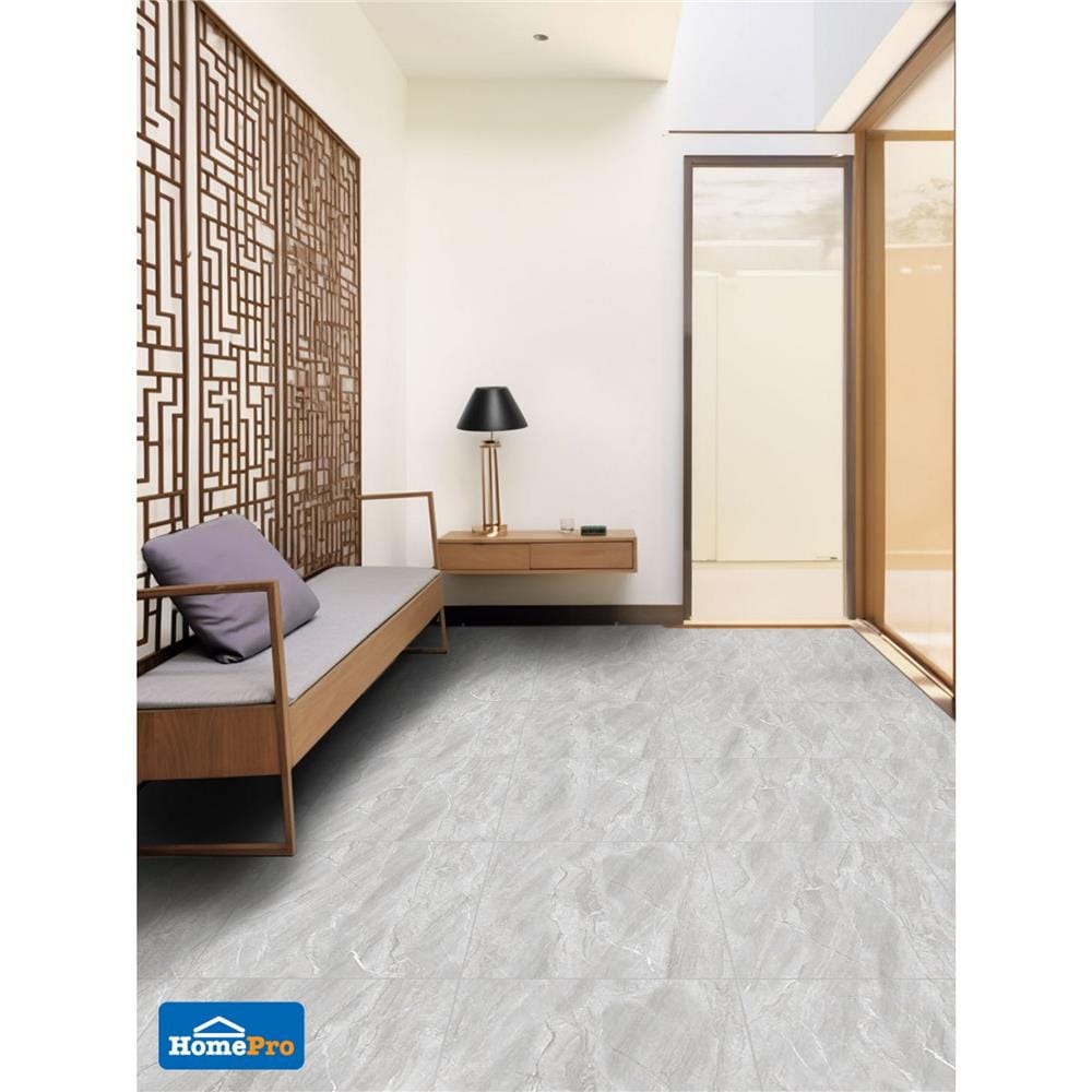 กระเบื้องพื้น 60x60 ซม. TARA ยุนอา เทา A 1.44 ตร.ม.