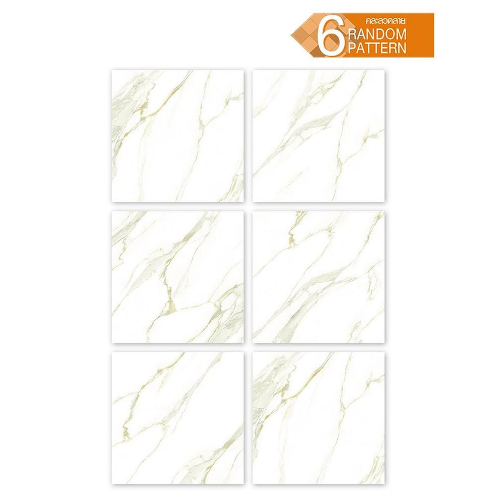 กระเบื้องพื้น 60x60 ซม. TARA โฮวอน ขาว A 1.44 ตร.ม.