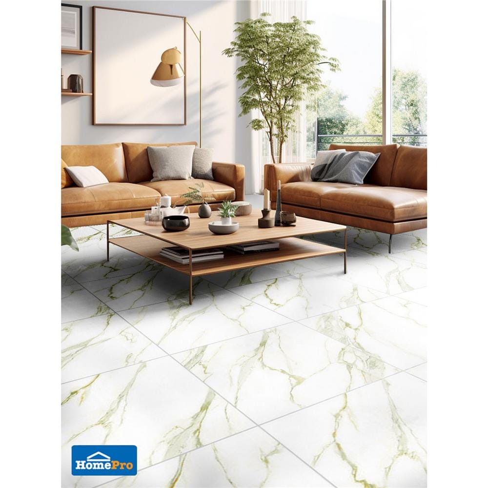 กระเบื้องพื้น 60x60 ซม. TARA โฮวอน ขาว A 1.44 ตร.ม.