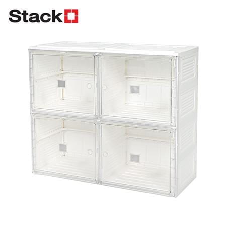 กล่องจัดเก็บกระเป๋า 4 ช่อง STACKO CLAIRE 85x34x70 ซม. สีขาว_1