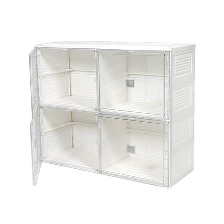 กล่องจัดเก็บกระเป๋า 4 ช่อง STACKO CLAIRE 85x34x70 ซม. สีขาว_3