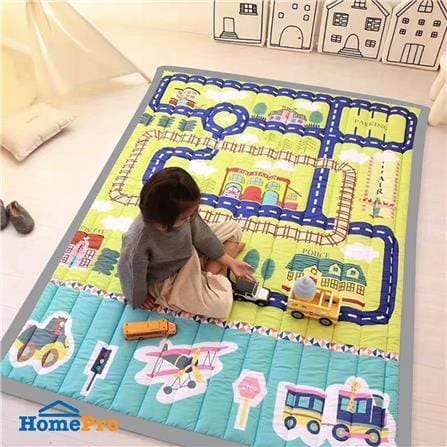 แผ่นอเนกประสงค์ HOME LIVING STYLE TRAIN 150X200 ซม. สีเหลือง_8
