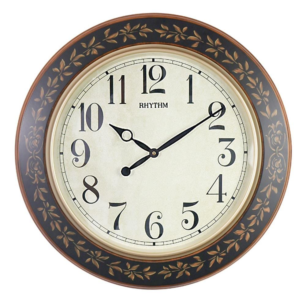 นาฬิกาแขวนไม้ RHYTHM CMG292NR06 23.5 นิ้ว สีน้ำตาล