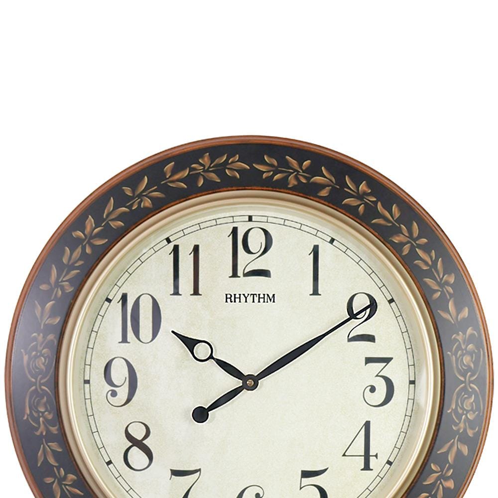 นาฬิกาแขวนไม้ RHYTHM CMG292NR06 23.5 นิ้ว สีน้ำตาล