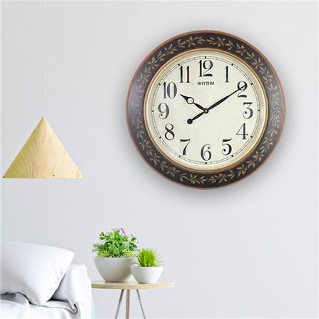 นาฬิกาแขวนไม้ RHYTHM CMG292NR06 23.5 นิ้ว สีน้ำตาล_6