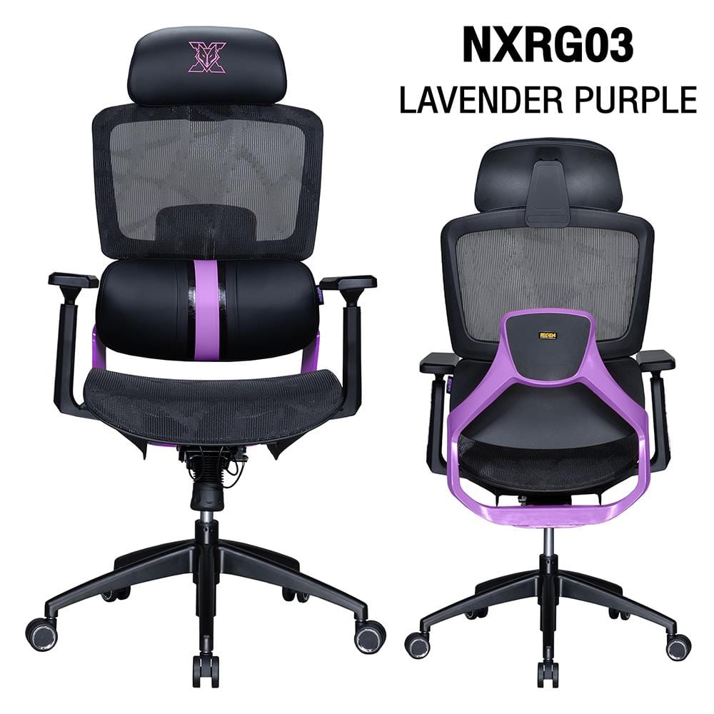 เก้าอี้สุขภาพ NUBWO NXRG03 LAVENDER สีม่วง/ดำ