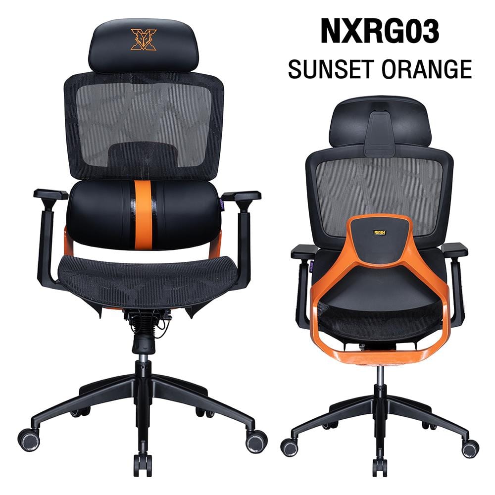 เก้าอี้สุขภาพ NUBWO NXRG03 SUNSET สีส้ม/ดำ