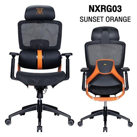 เก้าอี้สุขภาพ NUBWO NXRG03 SUNSET สีส้ม/ดำ_12