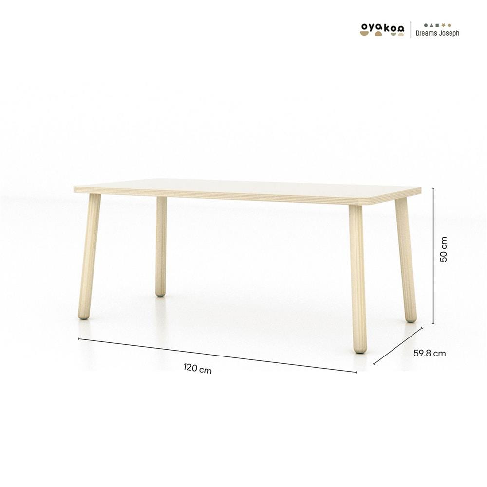 โต๊ะสำหรับเด็ก OYAKOO HARPER 120 ซม. สีขาว