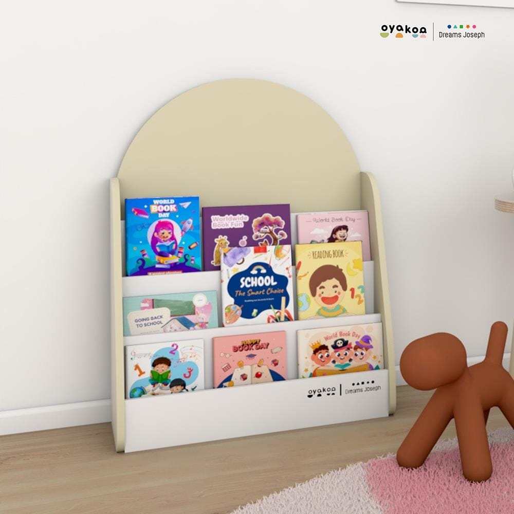 ชั้นวางหนังสือสำหรับเด็ก OYAKOO BONNIE สีครีม/ขาว