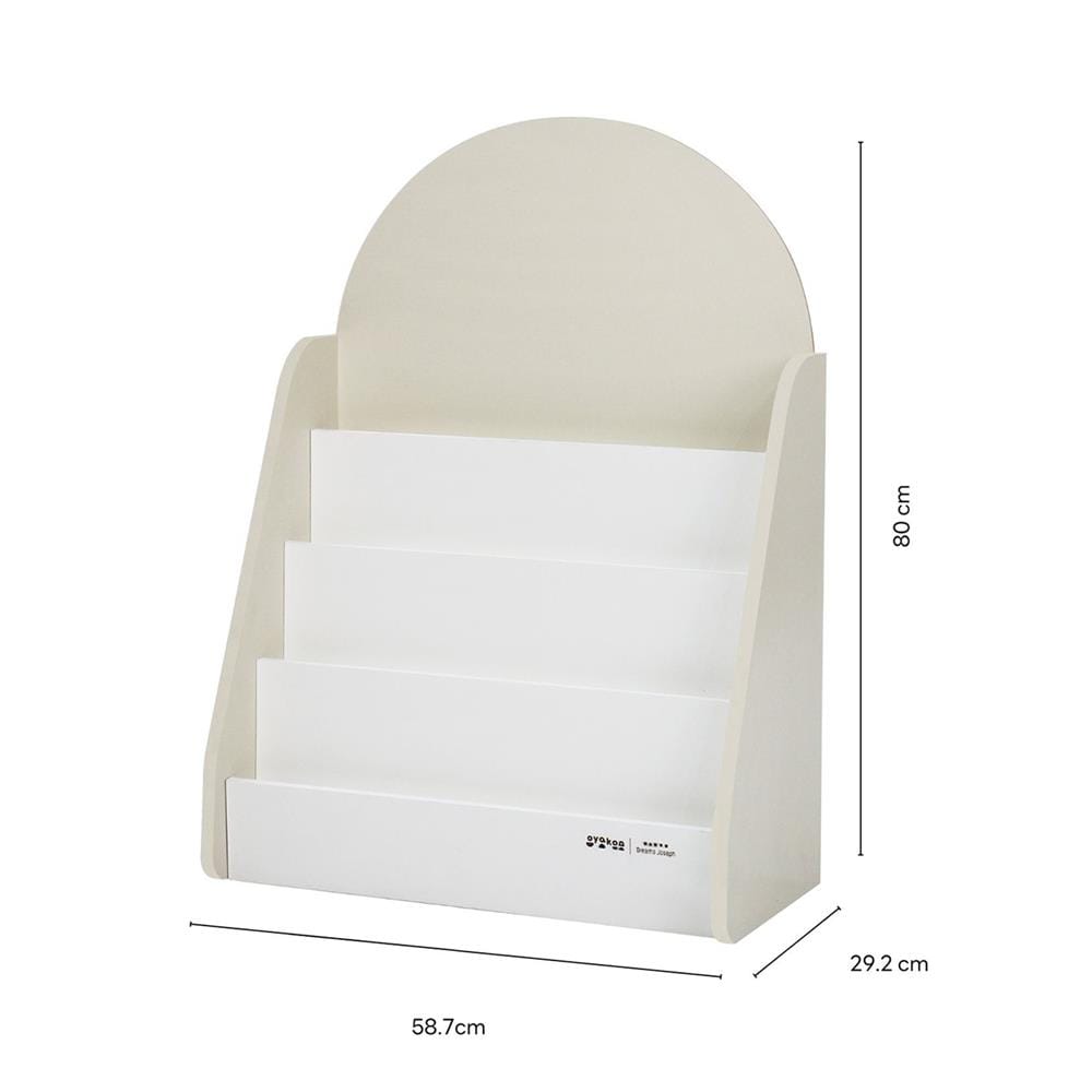 ชั้นวางหนังสือสำหรับเด็ก OYAKOO BONNIE สีครีม/ขาว