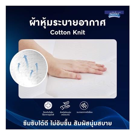ที่นอนพ็อกเก็ตสปริง 6 ฟุต MIDAS รุ่น FREEDOM X พร้อมหมอนหนุน 2 ใบ_4