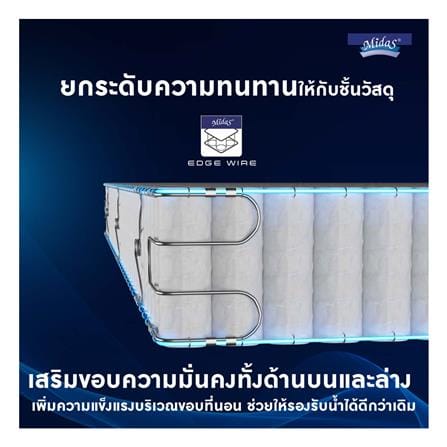 ที่นอนพ็อกเก็ตสปริง 6 ฟุต MIDAS รุ่น FREEDOM X พร้อมหมอนหนุน 2 ใบ_9