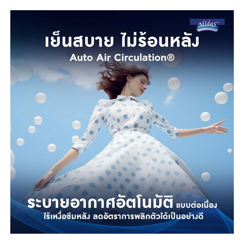 ที่นอนพ็อกเก็ตสปริง 5 ฟุต MIDAS รุ่น FREEDOM X พร้อมหมอนหนุน 2 ใบ