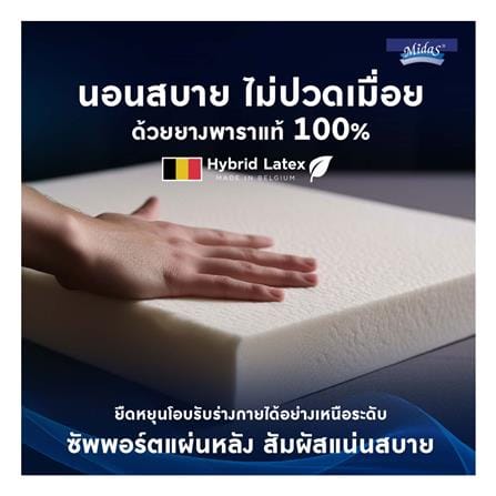 ที่นอนพ็อกเก็ตสปริง 5 ฟุต MIDAS รุ่น FREEDOM X พร้อมหมอนหนุน 2 ใบ_11