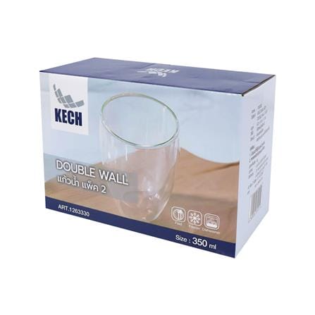 แก้วน้ำ 350 มล. KECH DOUBLE WALL C (แพ็ก 2 ใบ)_2