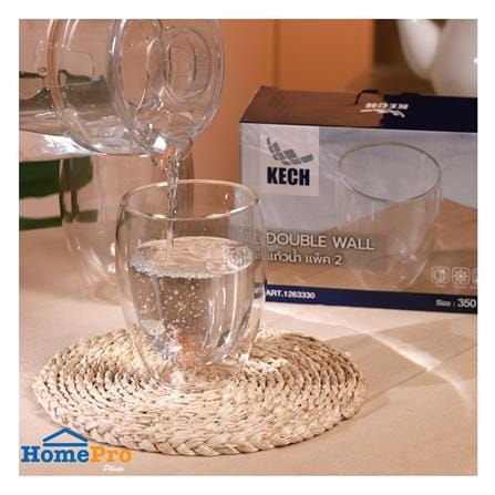 แก้วน้ำ 350 มล. KECH DOUBLE WALL C (แพ็ก 2 ใบ)_3