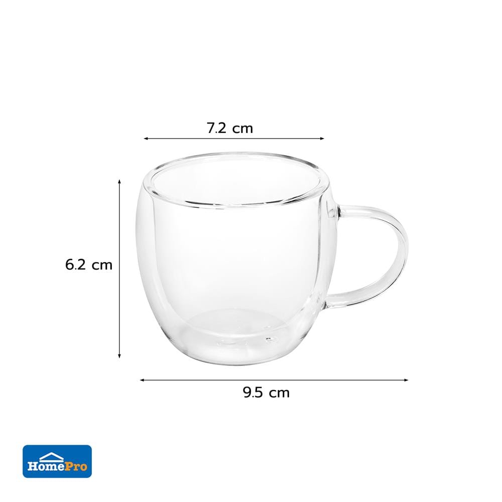แก้วหู 100 มล. KECH DOUBLE WALL C (แพ็ก 2 ใบ)