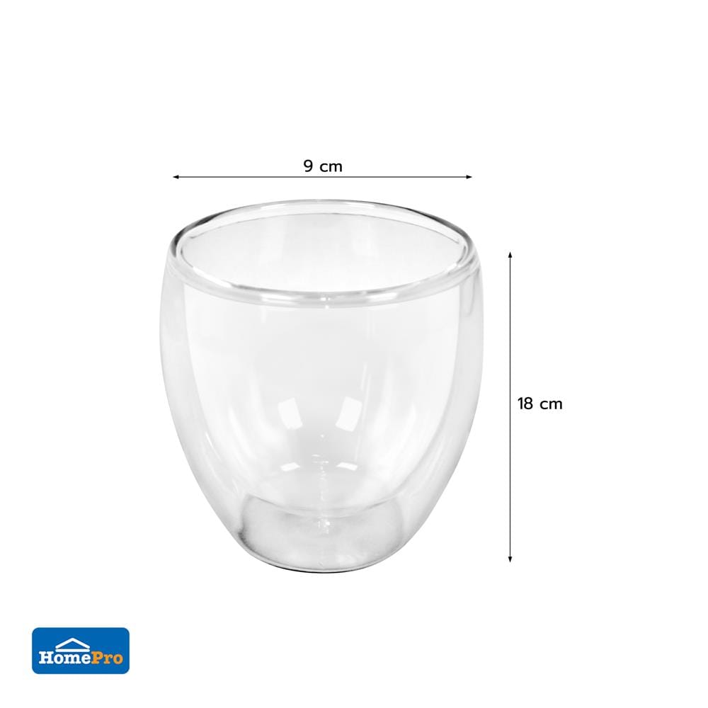 แก้วน้ำ 250 มล. KECH DOUBLE WALL C (แพ็ก 2 ใบ)