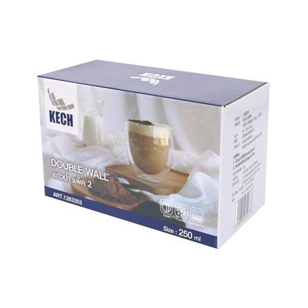 แก้วน้ำ 250 มล. KECH DOUBLE WALL C (แพ็ก 2 ใบ)_2