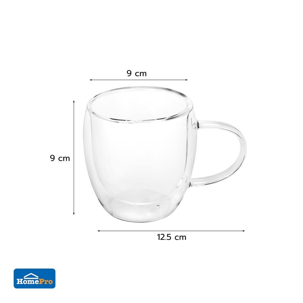 แก้วหู 250 มล. KECH DOUBLE WALL C (แพ็ก 2 ใบ)