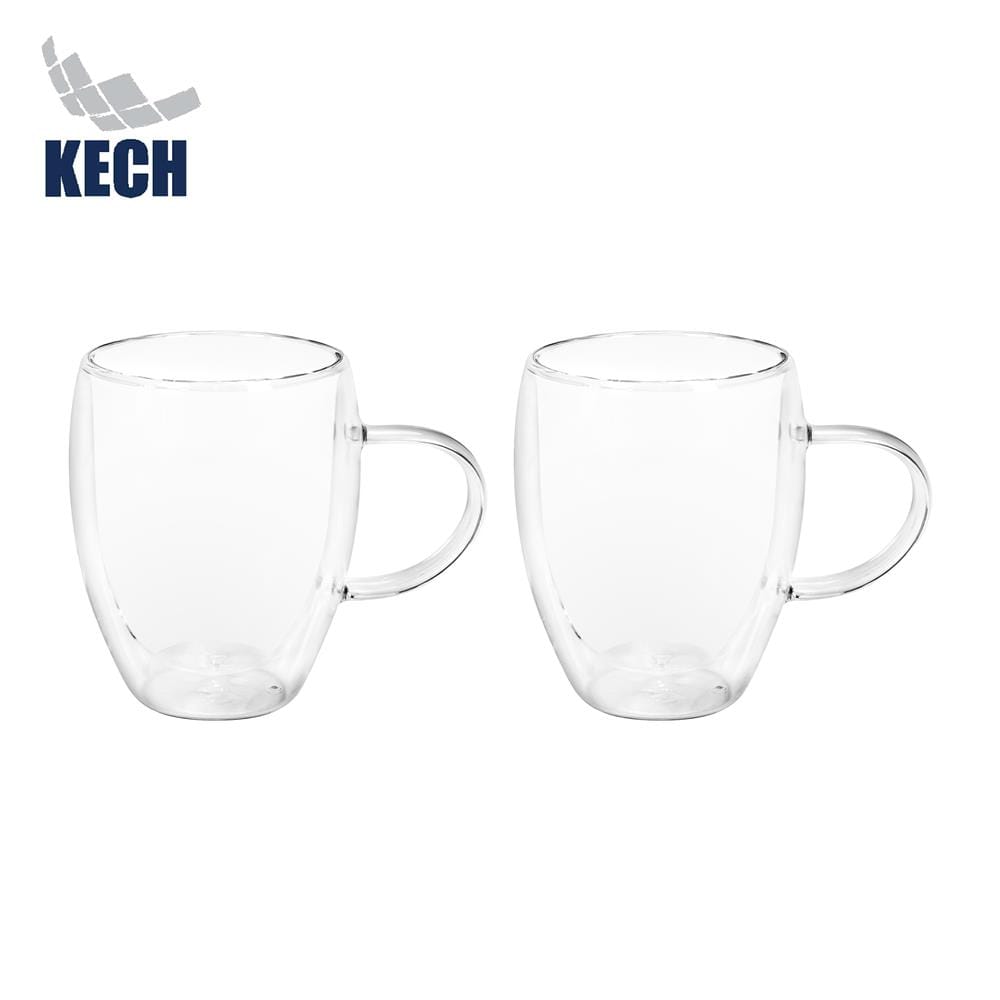 แก้วหู 350 มล. KECH DOUBLE WALL C (แพ็ก 2 ใบ)