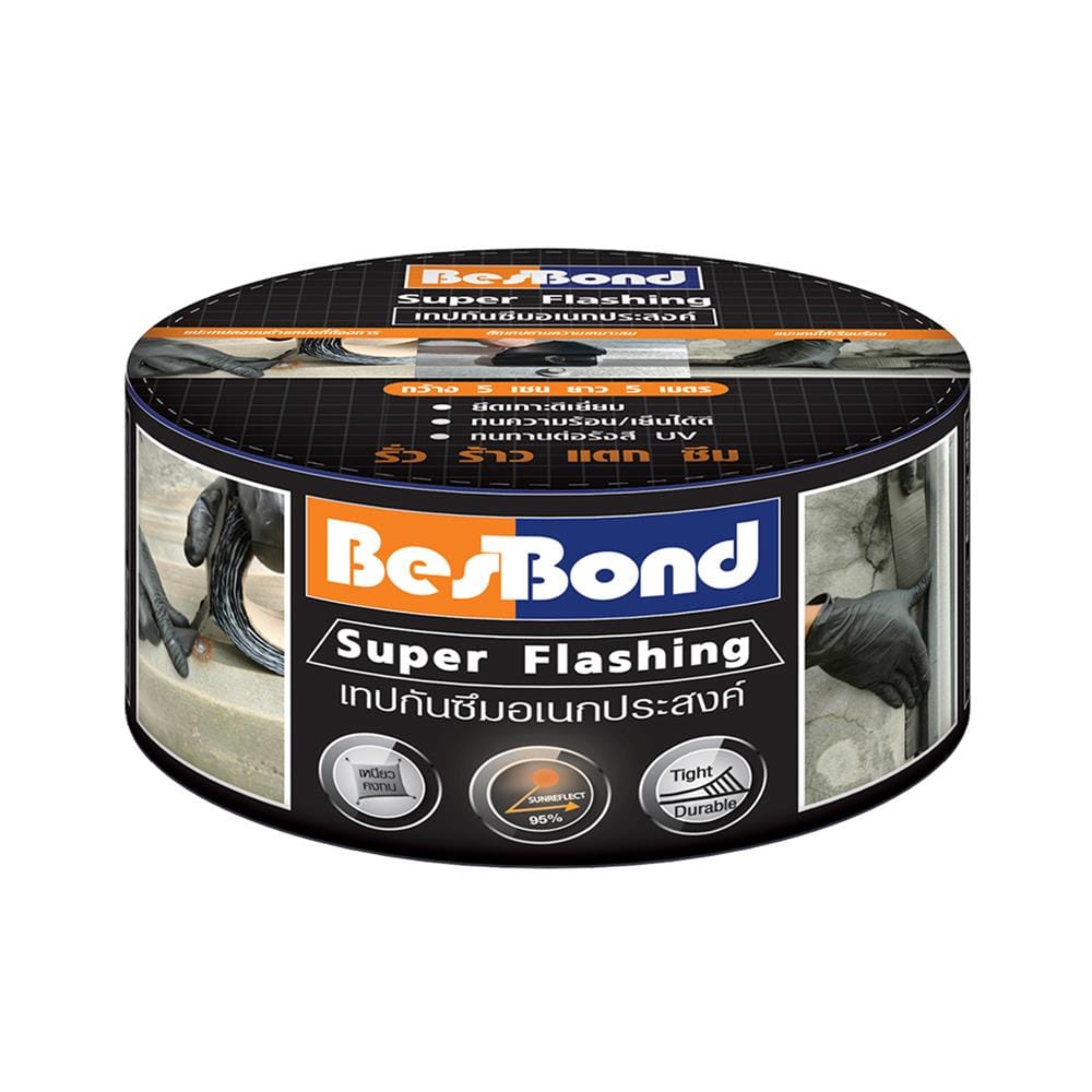 เทปกันซึมอเนกประสงค์ BESBOND SUPER FLASHING 5 ซม.X5 ม. สีดำ