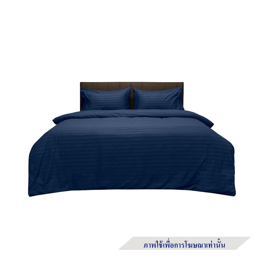 ผ้าปูที่นอน PICASSO MICRO SATIN 90X110 นิ้ว ลายริ้ว สี NAVY BLUE