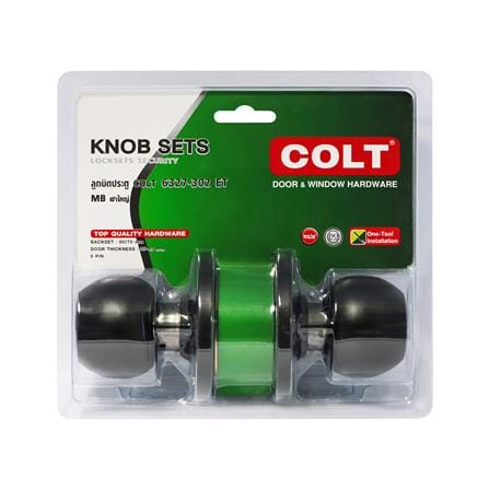 ลูกบิดประตู หัวกลม COLT 6327-302 สีดำ_4