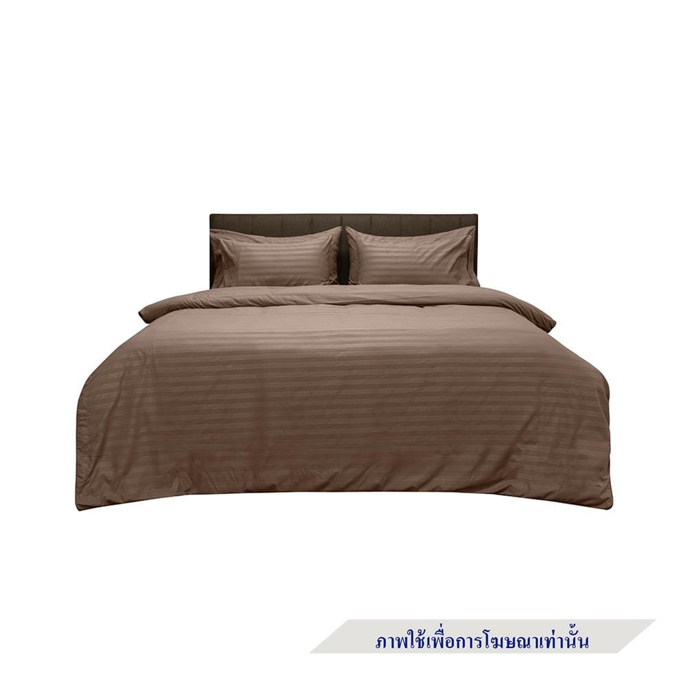ผ้าปูที่นอน PICASSO MICRO SATIN 110X115 นิ้ว ลายริ้ว สี BROWN