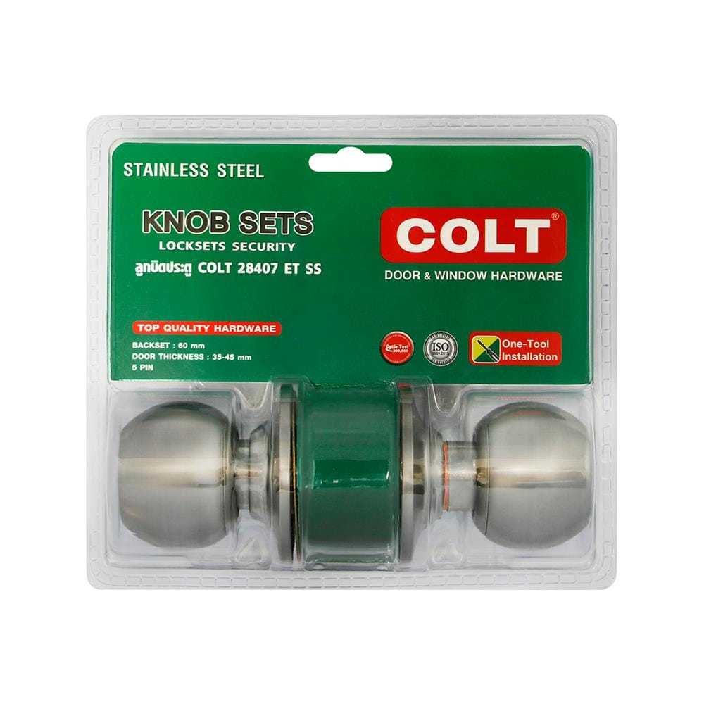 ลูกบิดประตู หัวกลม COLT 28407 สีสเตนเลส