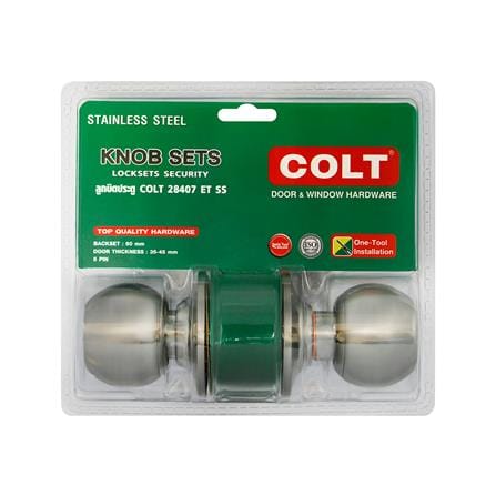 ลูกบิดประตู หัวกลม COLT 28407 สีสเตนเลส_4