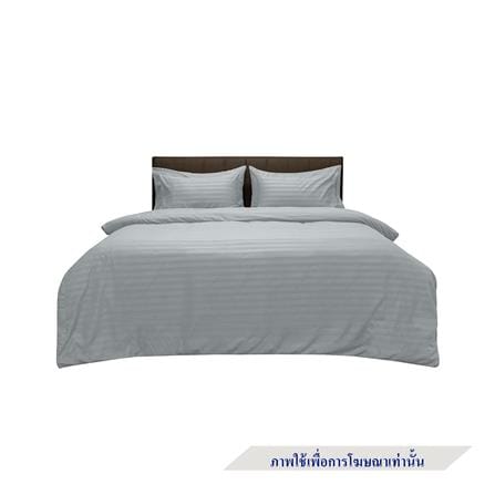 ผ้าปูที่นอน PICASSO MICRO SATIN 110X115 นิ้ว ลายริ้ว สี GREY_0