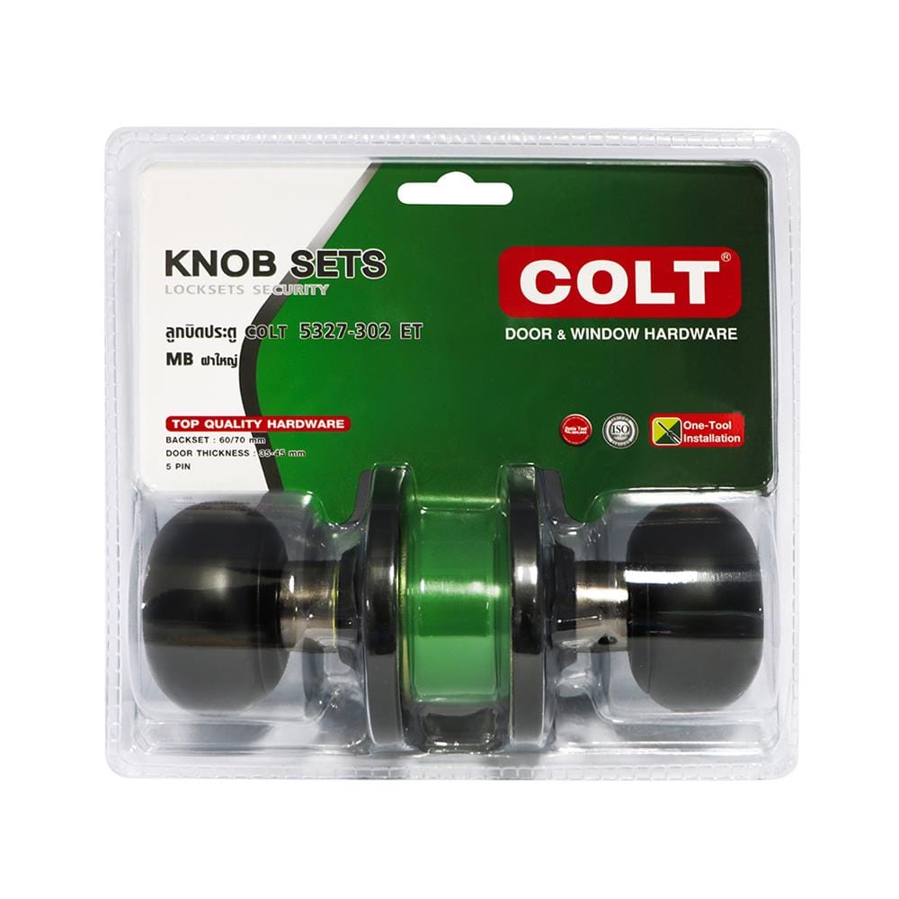 ลูกบิดประตู หัวจัน COLT 5327-302 สีดำ