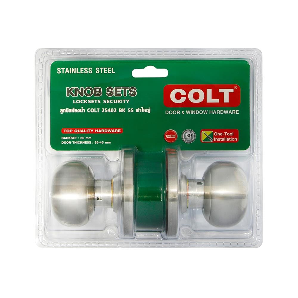 ลูกบิดประตูห้องน้ำ หัวจัน COLT 25402 สีสเตนเลส