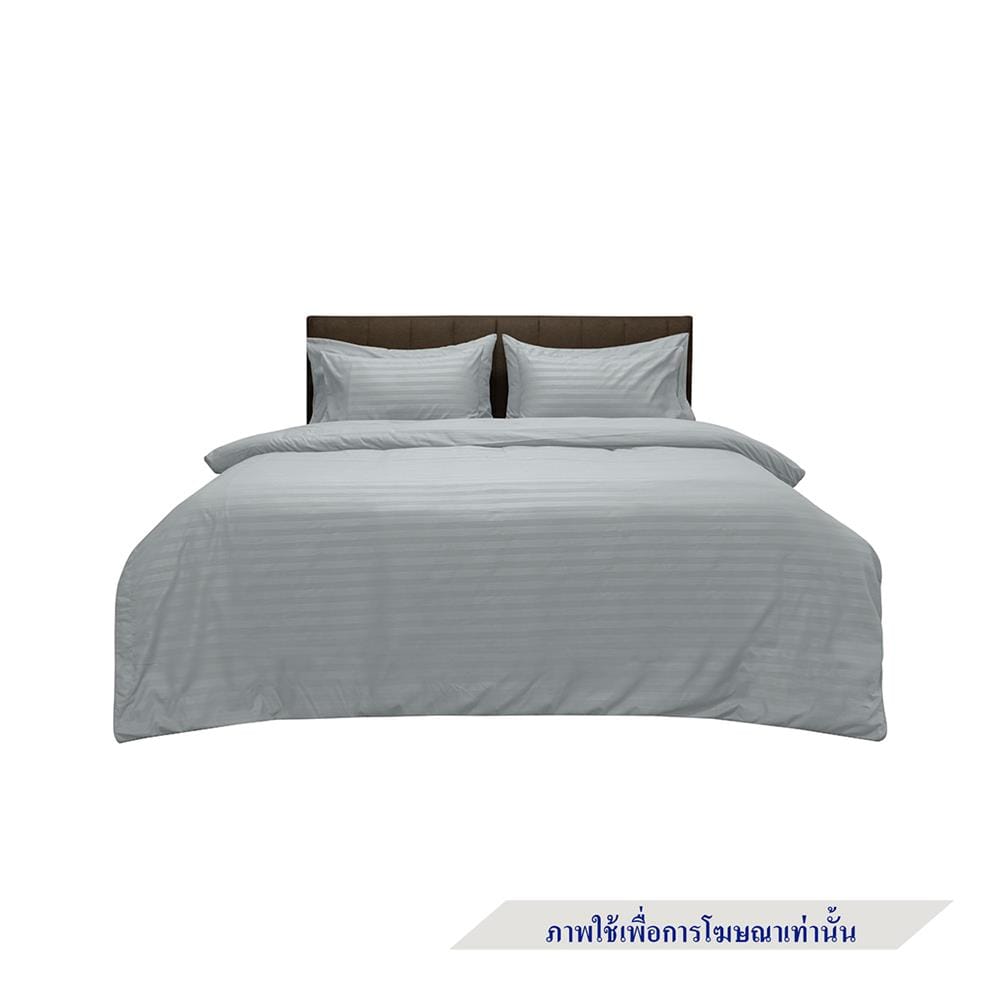 ผ้าปูที่นอน PICASSO MICRO SATIN 84X110 นิ้ว ลายริ้ว สี GREY