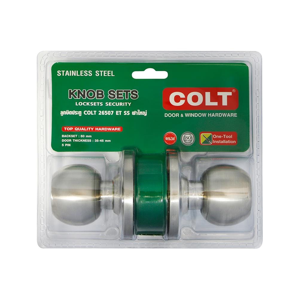 ลูกบิดประตู หัวกลม COLT 26507 สีสเตนเลส