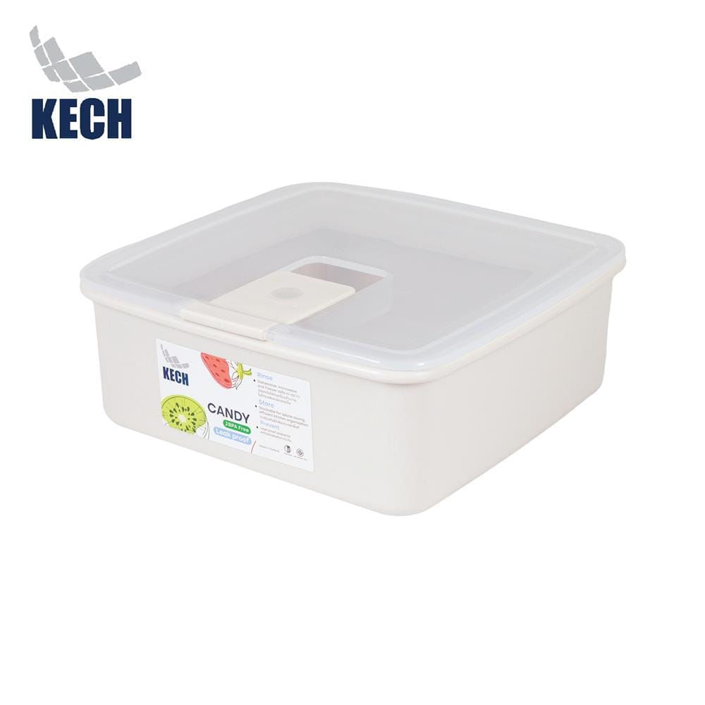 กล่องอาหาร 0.55 ลิตร KECH CANDY 9711 สีเบจ_0