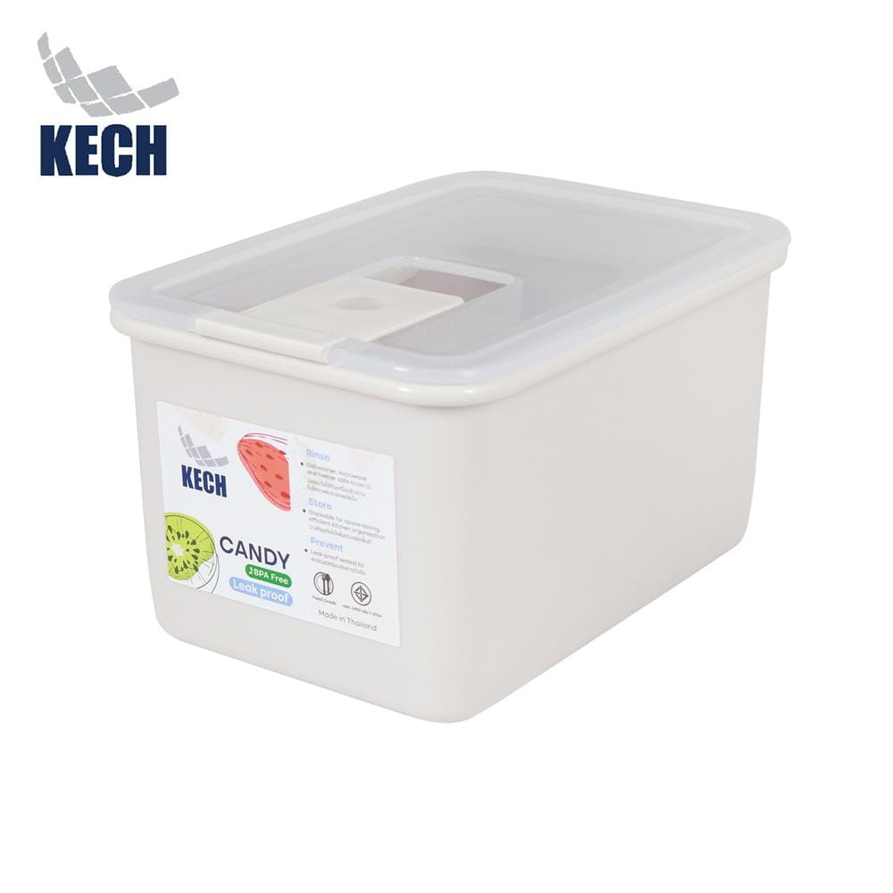 กล่องอาหาร 0.6 ลิตร KECH CANDY 9713 สีเบจ