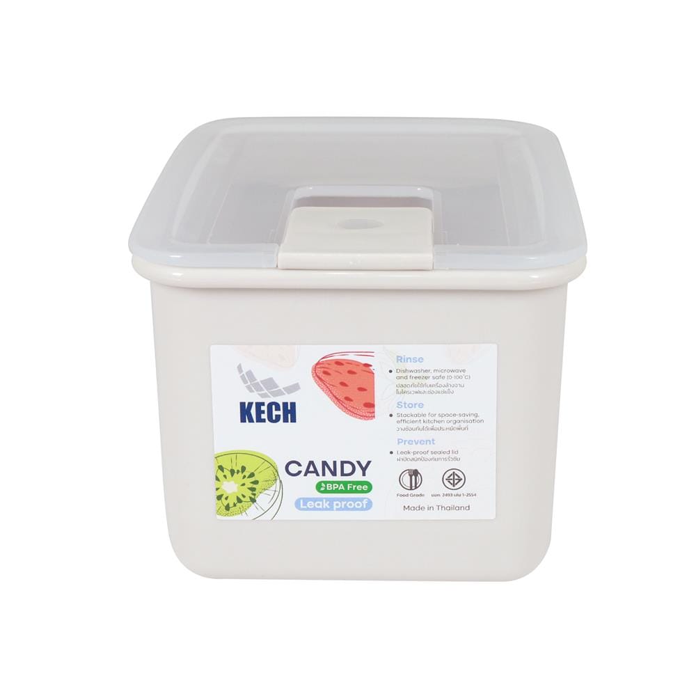 กล่องอาหาร 0.6 ลิตร KECH CANDY 9713 สีเบจ
