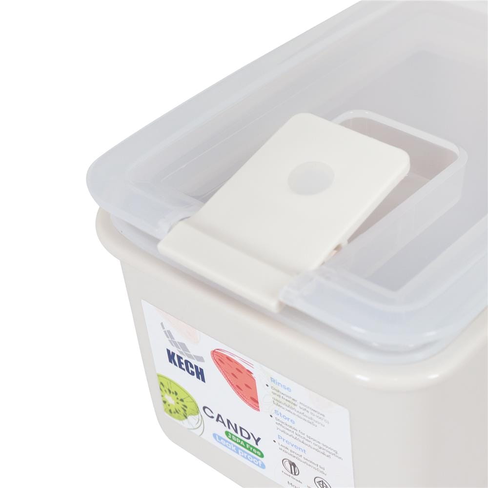 กล่องอาหาร 0.6 ลิตร KECH CANDY 9713 สีเบจ