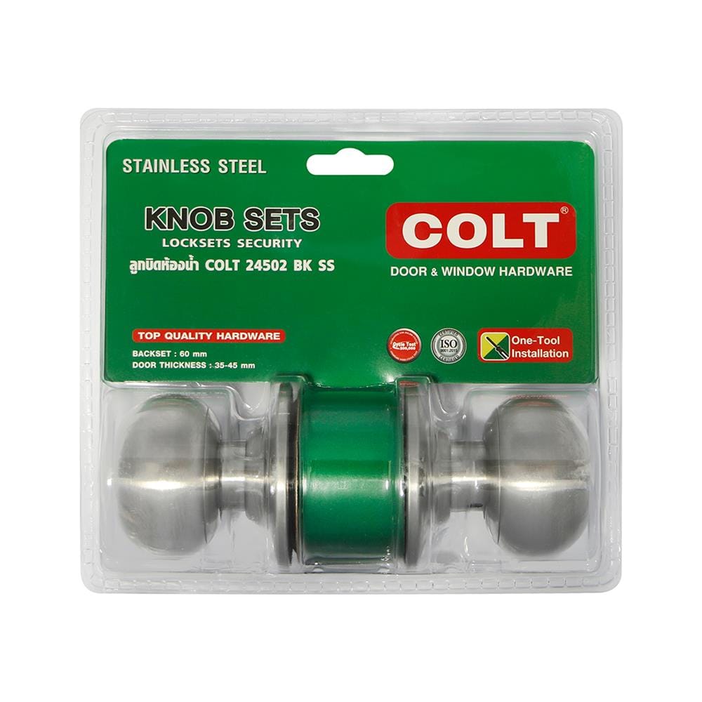 ลูกบิดประตูห้องน้ำ หัวจัน COLT 24502 สีสเตนเลส
