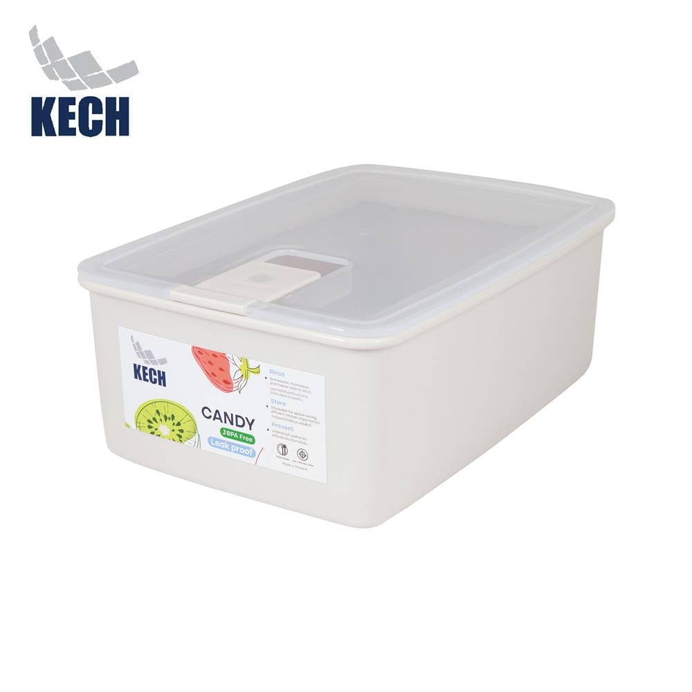กล่องอาหาร 1.4 ลิตร KECH CANDY 9714 สีเบจ
