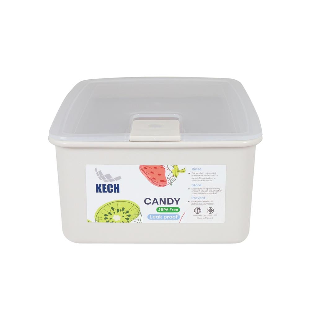 กล่องอาหาร 1.4 ลิตร KECH CANDY 9714 สีเบจ