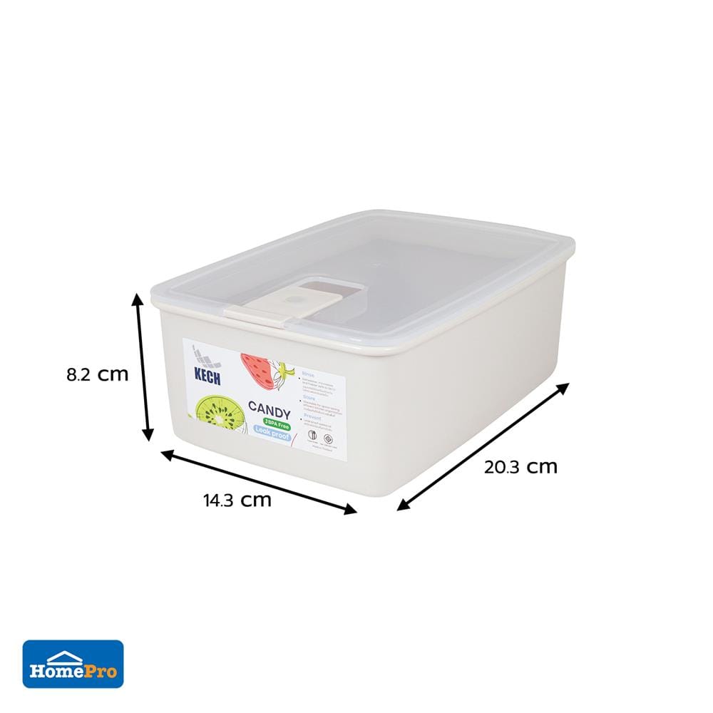 กล่องอาหาร 1.4 ลิตร KECH CANDY 9714 สีเบจ