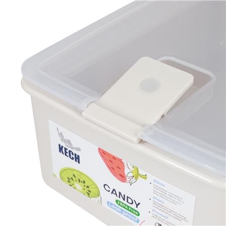 กล่องอาหาร 1.4 ลิตร KECH CANDY 9714 สีเบจ_4