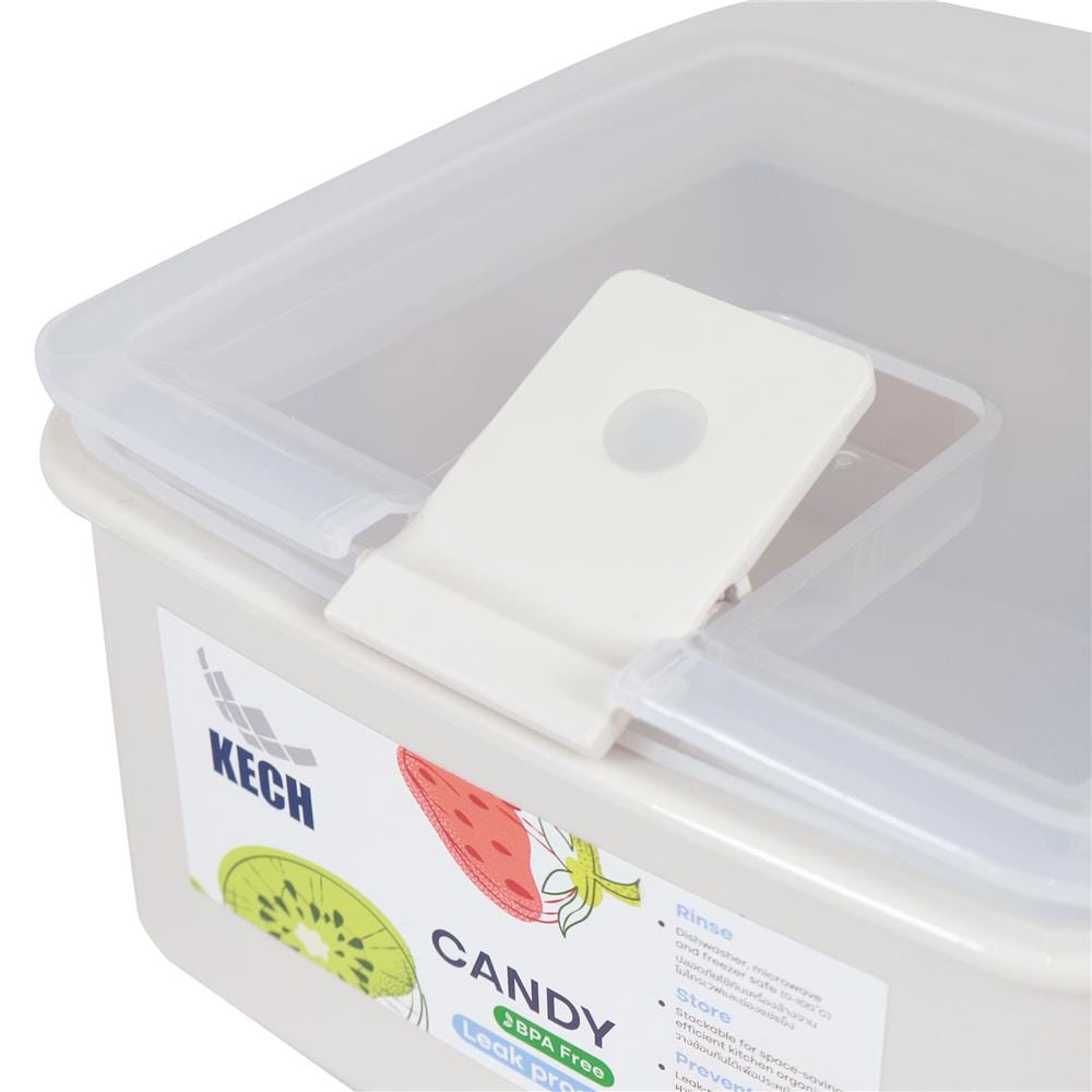 กล่องอาหาร 0.92 ลิตร KECH CANDY 9712 สีเบจ
