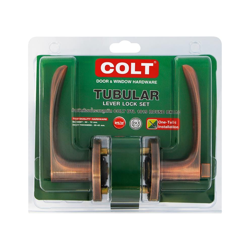 มือจับก้านโยก ห้องน้ำ COLT BTL 1819 ROUND BK สีทองแดงรมดำ