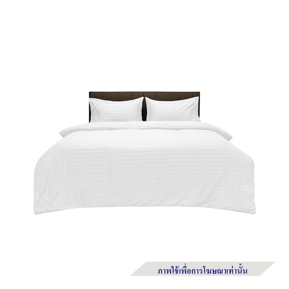 ผ้าปูที่นอน PICASSO MICRO SATIN 110X115 นิ้ว ลายริ้ว สี WHITE