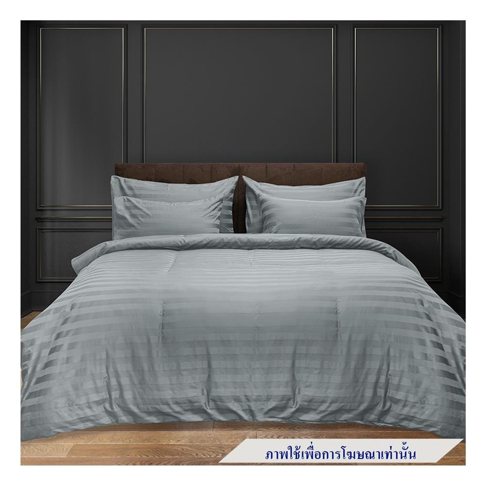 ผ้าปูที่นอน PICASSO COTTON 110X115 นิ้ว ลายริ้ว สี GREY